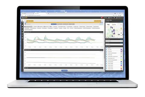 HydroVu skytjeneste brukes sammen med VuLink 4G datalogger for online overvåking, logging og alarmhåndtering av sensorer i felt.

